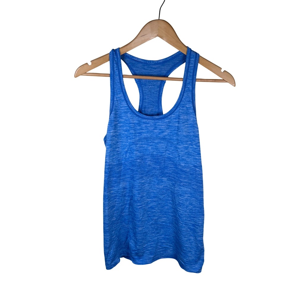 Lululemon Swiftly Tech Tank Top Womens 8 Blue Heathered Active Athletic Workout‎